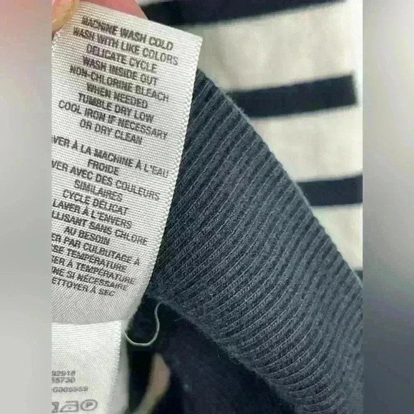 JUICY COUTURE Pullover Sweatshirt Size M Green White Stripes Henley JG005559 y2k - Picture 7 of 9